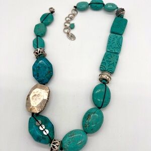 Silpada Turquoise Statement Beaded Necklace
